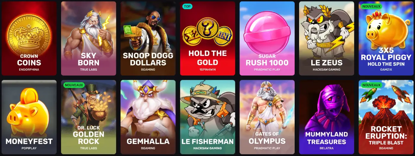 BetRiviera Casino Catalogue de jeux